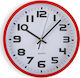 BigBuy Wall Clock Plastic Red Ø25cm