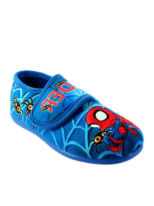 IQ Shoes Παιδικές Παντόφλες Κλειστές Μπλε Spiderman