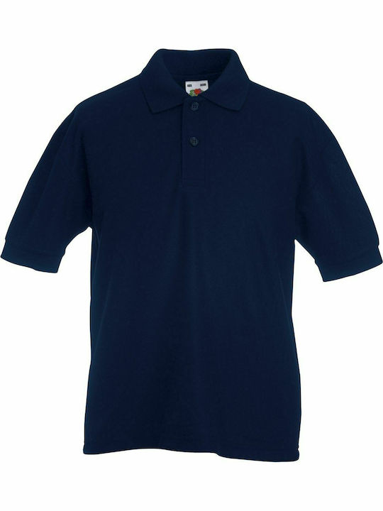 Fruit of the Loom Kids' Polo Short Sleeve Navy ...