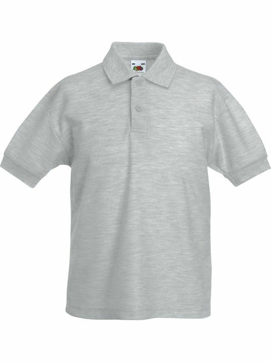 Fruit of the Loom Kids' Polo Short Sleeve Gray