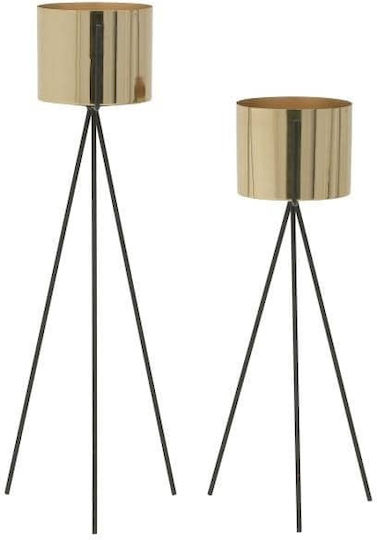 Inart Каспо Металик Златист със Стойка 19x19x82см 2бр