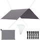 vidaXL Beach Shade Gray 300x285cm