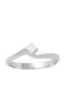 Diamond Jools LR039W Μονόπετρο από Λευκόχρυσο 18Κ με Διαμάντι