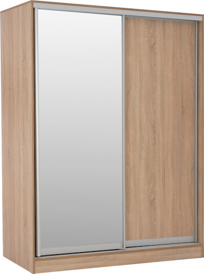 Adler Dulap Ușă Dublă Glisare Cu Oglindă 180x60x210cm Sonoma Stejar Adler Dulap Ușă Dublă Glisare Cu Oglindă 180x60x210cm Sonoma Stejar