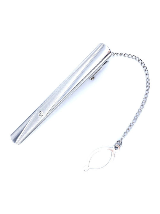 Silver Tie Clip 6 cm