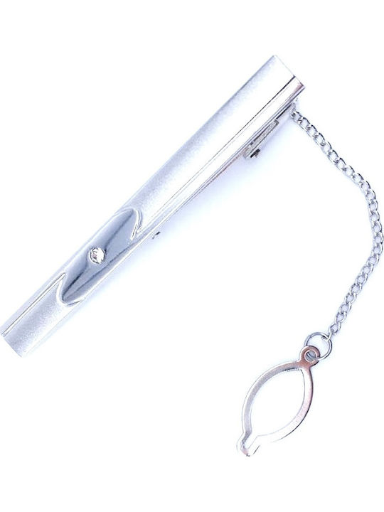 Silver Tie Clip 6 cm