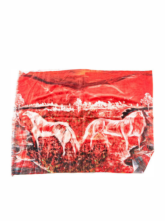 Verde 03-1857 Women's Scarf Red