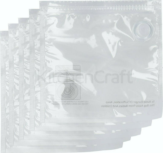 Kitchen Craft Λείες Σακούλες για Συσκευές Vacuum 240x240mm 5τμχ