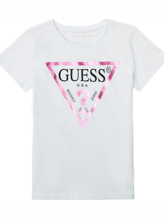Guess Παιδικό T-shirt Λευκό Refrit