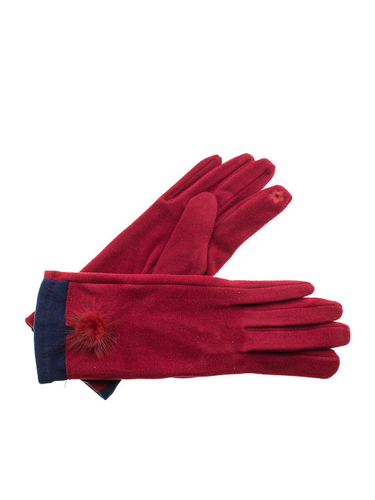 Verde Women's Fleece Touch Gloves Burgundy 02-0595