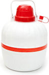 Container with Faucet Thermos Styrofoam White 5lt with Cap-Cup