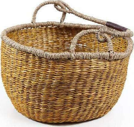 Soulworks Terra Декоративна кошница Слама с дръжки Жълт 25x25x16бр