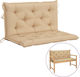 vidaXL Garden Swing Cushion with Backrest Beige 100x50cm