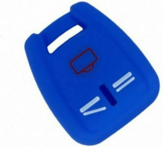 Silicone Car Key Cover Case with 3 Buttons for Opel Blue