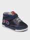 Παιδικά Sneakers High Ανατομικά με Σκρατς Πολύχρωμα