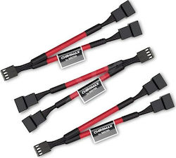 Noctua Chromax NA-SYC1 4-Pin pwm - 2x 4-Pin pwm Cable Κόκκινο Noctua Chromax NA-SYC1 4-Pin pwm - 2x 4-Pin pwm Cable Κόκκινο