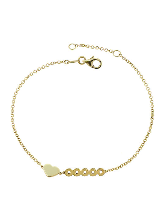 14K Gold Bracelet with 5 Birthday Stones (P-51040) / 14K Yellow Gold Bracelet