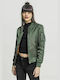 Urban Classics TB807 Women's Short Bomber Jacket for Winter Olive