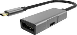 Powertech PTH-054 USB-C male σε DisplayPort female Powertech PTH-054 USB-C male σε DisplayPort female
