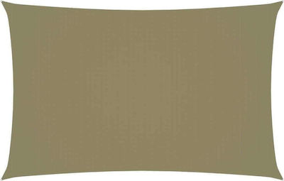 vidaXL Shade Sail Beige 2.5x5m Rectangle made of Oxford fabric