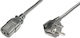 Digitus Schuko - IEC C13 Cable 0.75m Μαύρο AK-440109-008-S