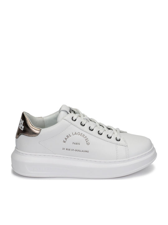 Karl Lagerfeld Kapri Maison Γυναικεία Flatforms Sneakers Λευκά