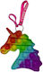 Puckator Fidget Pop It Unicorn Breloc Din Silicon Multicolor