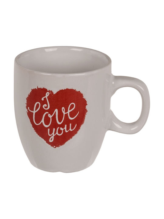 Ι Love You Tasse Keramik Weiß 2Stück