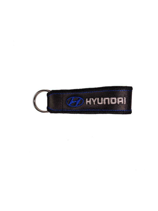 Keychain Hyundai Leather Black