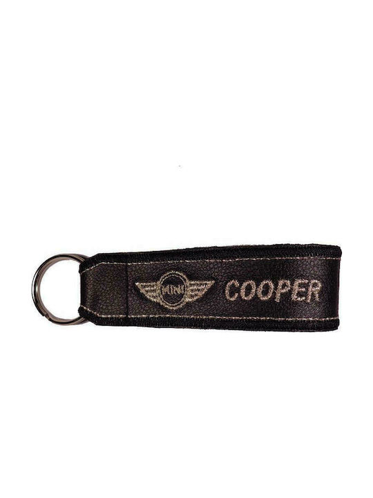 Keychain Mini Cooper Leather Black