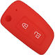 Silicone Car Key Cover Case with 2 Buttons for Nissan Orange