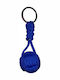 Handgefertigter Schlüsselanhänger Monkey Fist Stoff Blau