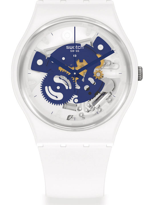 Swatch Bioceramic Ανδρικό Ρολόι 34mm Μπαταρίας ...
