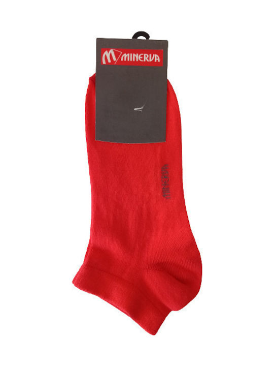 Minerva Damen Einfarbige Socken Rot 1Pack