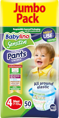 Babylino Sensitive Pants Πάνες Βρακάκι No. 4 για 7-13kg 50τμχ