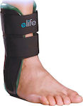 E-Life Bracing Air Gel Premium Ankle Ρυθμιζόμενος Νάρθηκας Ποδοκνημικής σε Μαύρο Χρώμα