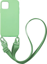 Sonique Carryhang Liquid Strap Umschlag Rückseite Silikon 0.5mm Light Green (iPhone 12 Pro Max)