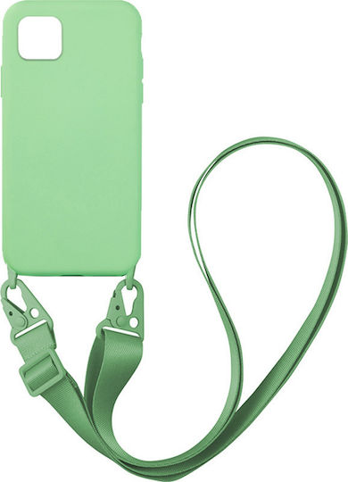 Sonique Carryhang Liquid Strap Back Cover Σιλικόνης με Λουράκι Ανοιχτό Πράσινο (Galaxy A22 5G)