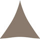 vidaXL Triangle Shade Sail Brown With Hoop & with PU Coating 5m made of Oxford fabric