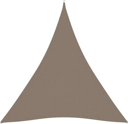 vidaXL Triangle Shade Sail Brown With Hoop & with PU Coating 5m made of Oxford fabric