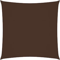 vidaXL Square Shade Sail Brown With Hoop & with...