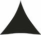 vidaXL Triangle Shade Sail Black With Hoop & wi...