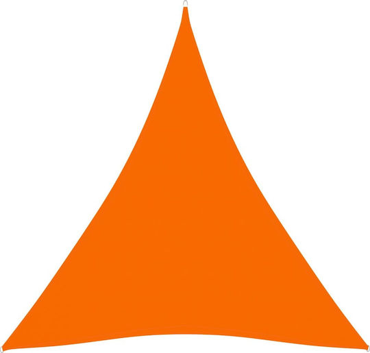 vidaXL Triangle Shade Sail Orange With Hoop & with PU Coating 4.5x4.5m made of Oxford fabric