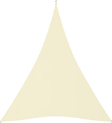 vidaXL Triunghiular Umbrela Sail Ecru 5x7x7m confecționat din țesătură Oxford
