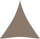 vidaXL Triangle Shade Sail Brown With Hoop & with PU Coating 4.5m made of Oxford fabric