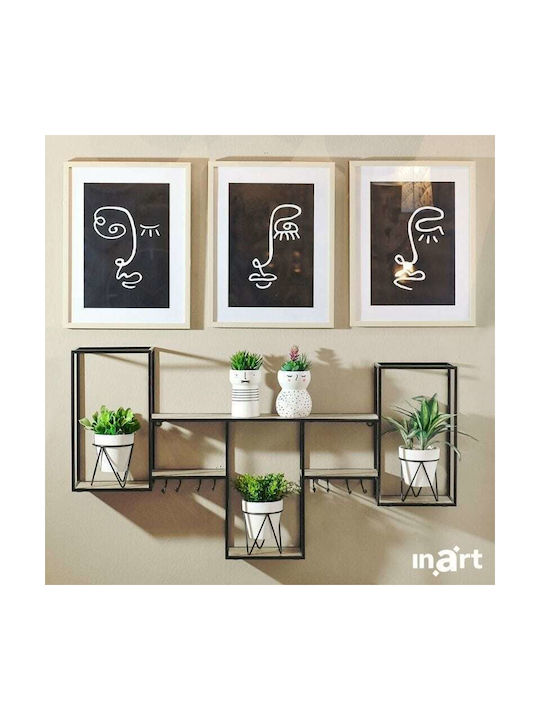 Inart Фигури Трикратен Картина Платнен 30x40см