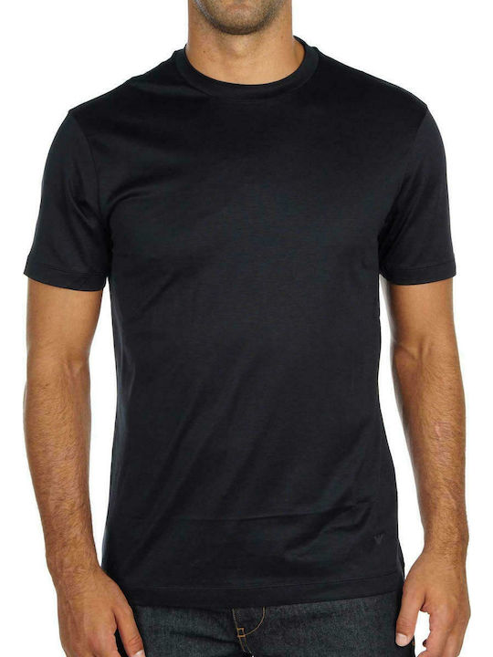 Emporio Armani T-shirt Bărbătesc cu Mânecă Scurtă Albastru marin