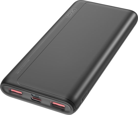 XO PR126 Power Bank 10000mAh 22.5W with 2 USB-A Output Ports and USB-C Output Port Quick Charge Black