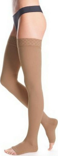 Maxis Micro Oberschenkel Klasse 1 18-21 mmHg Normal Normal Socken Oberschenkelhoch Graduierte Kompression Öffnen Sie 18-21 mmHg Beige