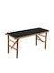 Bench Outdoor Bamboo with Pillows 118x38x45cm